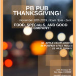 Thanksgiving @ The PB PUB!
